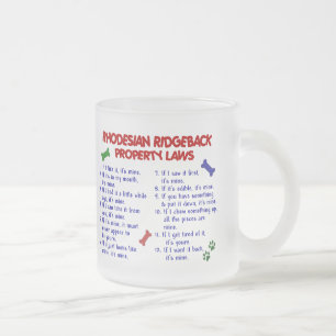 RHODESIAN RIDGEBACKの特性の法律2 フロストグラスマグカップ