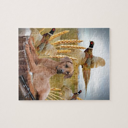 Rhodesian Ridgebackの狩り ジグソーパズル (横)