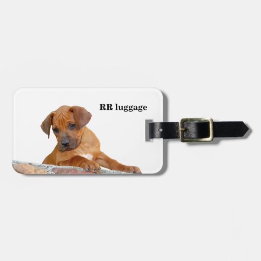 Rhodesian Ridgebackの荷物のラベル ラゲッジタグ (正面横)
