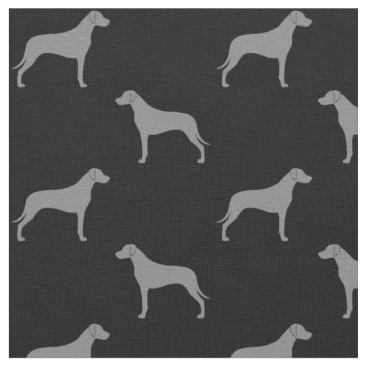 Rhodesian Ridgebackはパターンのシルエットを描きます ファブリック (クローズアップ)