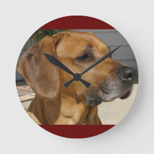 RHODESIAN RIDGEBACK犬の品種ペット ラウンド壁時計
