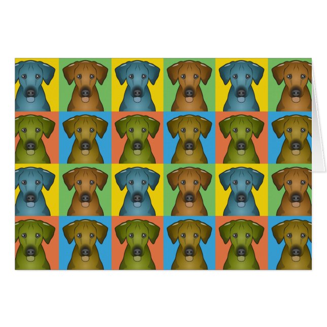 Rhodesian Ridgeback犬の漫画の破裂音芸術 (正面横)