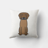 Rhodesian Ridgeback犬の漫画 クッション (裏面)