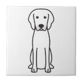 Rhodesian Ridgeback犬の漫画 タイル (正面)