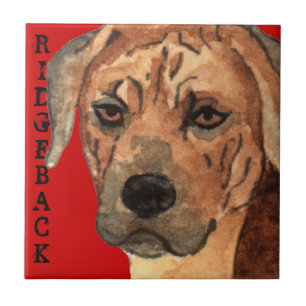 Rhodesian Ridgeback色のブロック タイル