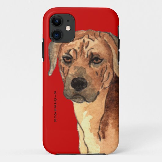 Rhodesian Ridgeback色のブロック Case-Mate iPhoneケース (裏面)