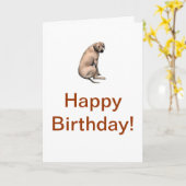 Rhodesian Ridgeback カード (黄色い花)