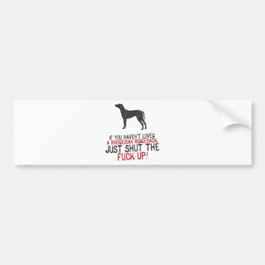 Rhodesian Ridgeback バンパーステッカー (正面)
