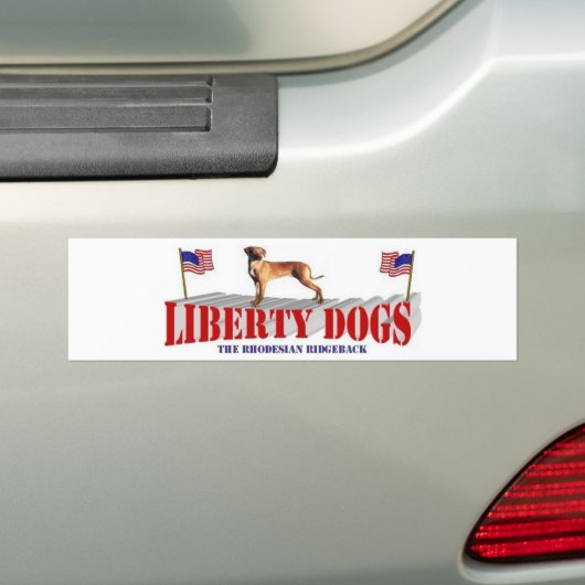 Rhodesian Ridgeback バンパーステッカー (車上)