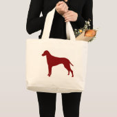Rhodesian Ridgeback (赤い) ラージトートバッグ (正面(商品))
