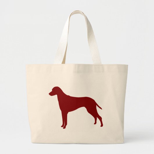 Rhodesian Ridgeback (赤い) ラージトートバッグ (正面)