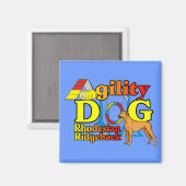 Rhodesian_Ridgeback_Agility マグネット (正面/裏面)