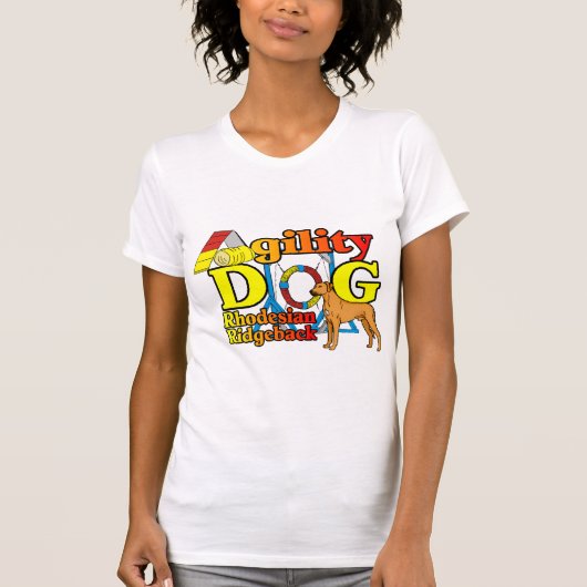 Rhodesian_Ridgeback_Agility Tシャツ (正面)
