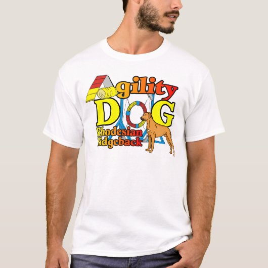 Rhodesian_Ridgeback_Agility Tシャツ (正面)