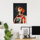Rhodesian Ridgeback Astronaut Poster, Rhodesian ポスター (ホームオフィス)