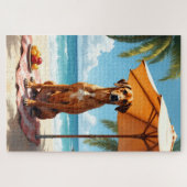 Rhodesian Ridgeback Beach Scene ジグソーパズル (横)