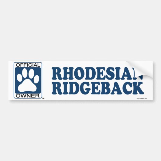 RHODESIAN RIDGEBACK_Blue バンパーステッカー (正面)