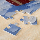 Rhodesian Ridgeback Christmas Boat Holiday ジグソーパズル (側面)