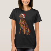 Rhodesian Ridgeback Christmas Lights Xmas Dog Love Tシャツ (正面)