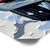 Rhodesian Ridgeback Christmas Red Truck Holiday ポスター (コーナー)