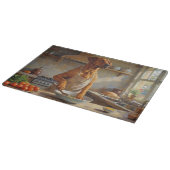 Rhodesian Ridgeback Cooking in Kitchen カッティングボード (角)