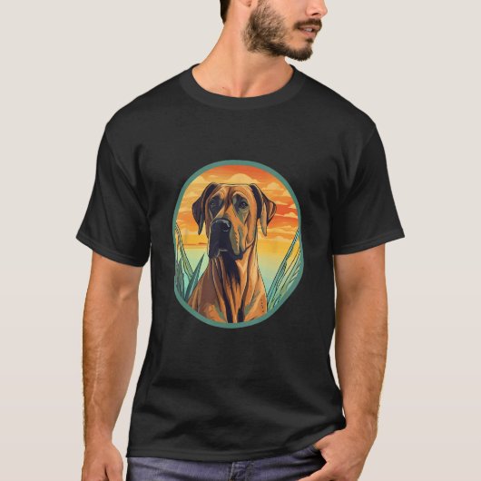Rhodesian Ridgeback Dog Cute Dog Breed Tシャツ (正面)
