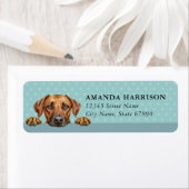 Rhodesian Ridgeback Dog Return Address Labels ラベル (インサイチュ)