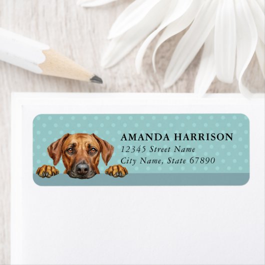 Rhodesian Ridgeback Dog Return Address Labels ラベル (インサイチュ)