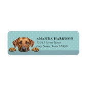 Rhodesian Ridgeback Dog Return Address Labels ラベル (正面)