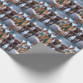 Rhodesian Ridgeback Dogs Christmas Snow Holiday ラッピングペーパー (角)