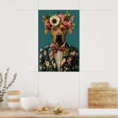 Rhodesian Ridgeback In Suit Poster, Rhodesian ポスター (キッチン)
