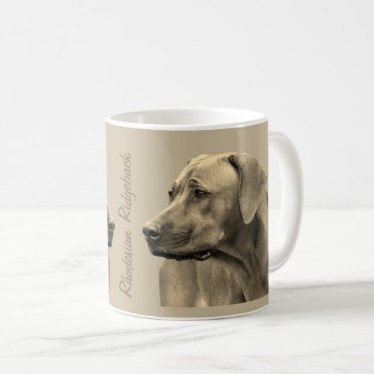 Rhodesian Ridgeback Koffie Mok コーヒーマグカップ (正面右)