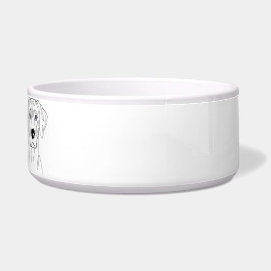 Rhodesian Ridgeback Line Art personalized bowl ボウル (右)