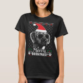 Rhodesian Ridgeback Merry Barkmas Christmas Tシャツ (正面)