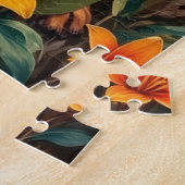 Rhodesian Ridgeback Savanna Sunset Art ジグソーパズル (側面)