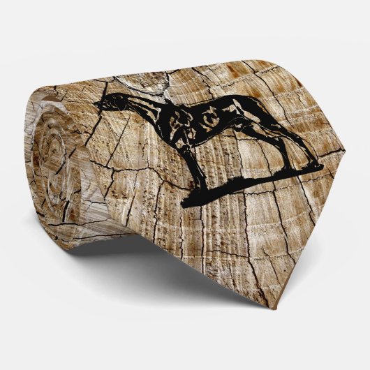 Rhodesian Ridgeback Tie wood ネクタイ (ロール)