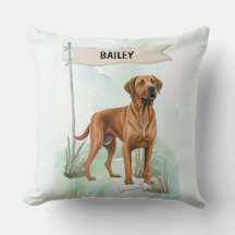Rhodesian Ridgeback Watercolor Personalized Dog