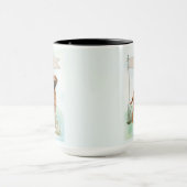 Rhodesian Ridgeback Watercolor Personalized Dog マグカップ (中央)