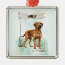 Rhodesian Ridgeback Watercolor Personalized Dog