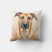Rhodesian Ridgeback Watercolor Ridge Line Art クッション (裏面)