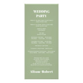 Rhododedron branch and flowers wedding program ラックカード (裏面)