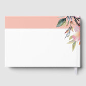 Rhododendron branch and flowers peach-pink wedding ゲストブック (裏面)