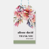 Rhododendron branch and flowers typography wedding ギフトタグ (裏面)