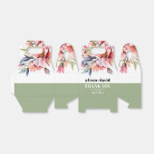 Rhododendron branch flowers typography wedding フェイバーボックス (折り畳みなし)