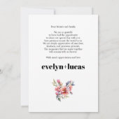 Rhododendron branch peach pink photo wedding サンキューカード (裏面)