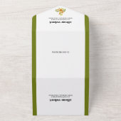 Rhododendron orange yellow flowers fall wedding オールインワン招待状 (外側)