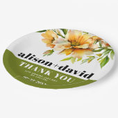 Rhododendron orange yellow flowers fall wedding ペーパープレート (アングル)