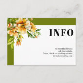 Rhododendron orange yellow flowers wedding エンクロージャーカード (正面)