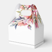 Rhododenron flowers black typography wedding フェイバーボックス (裏面サイド)