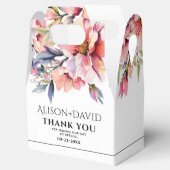 Rhododenron flowers black typography wedding フェイバーボックス (オープン)